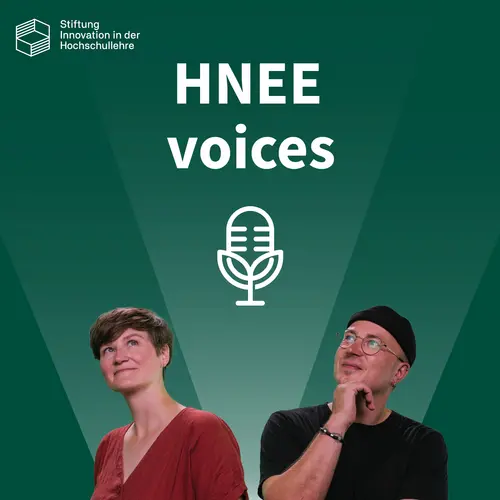 Moderation des Podcasts HNEE voices Stefanie Kreil Jonas Schatz